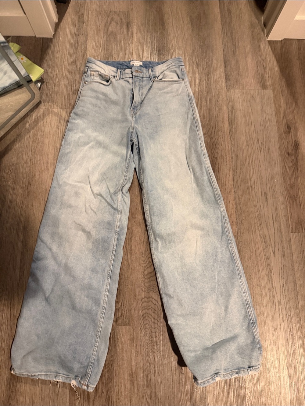 Good American Light Blue Wide Leg Jeans